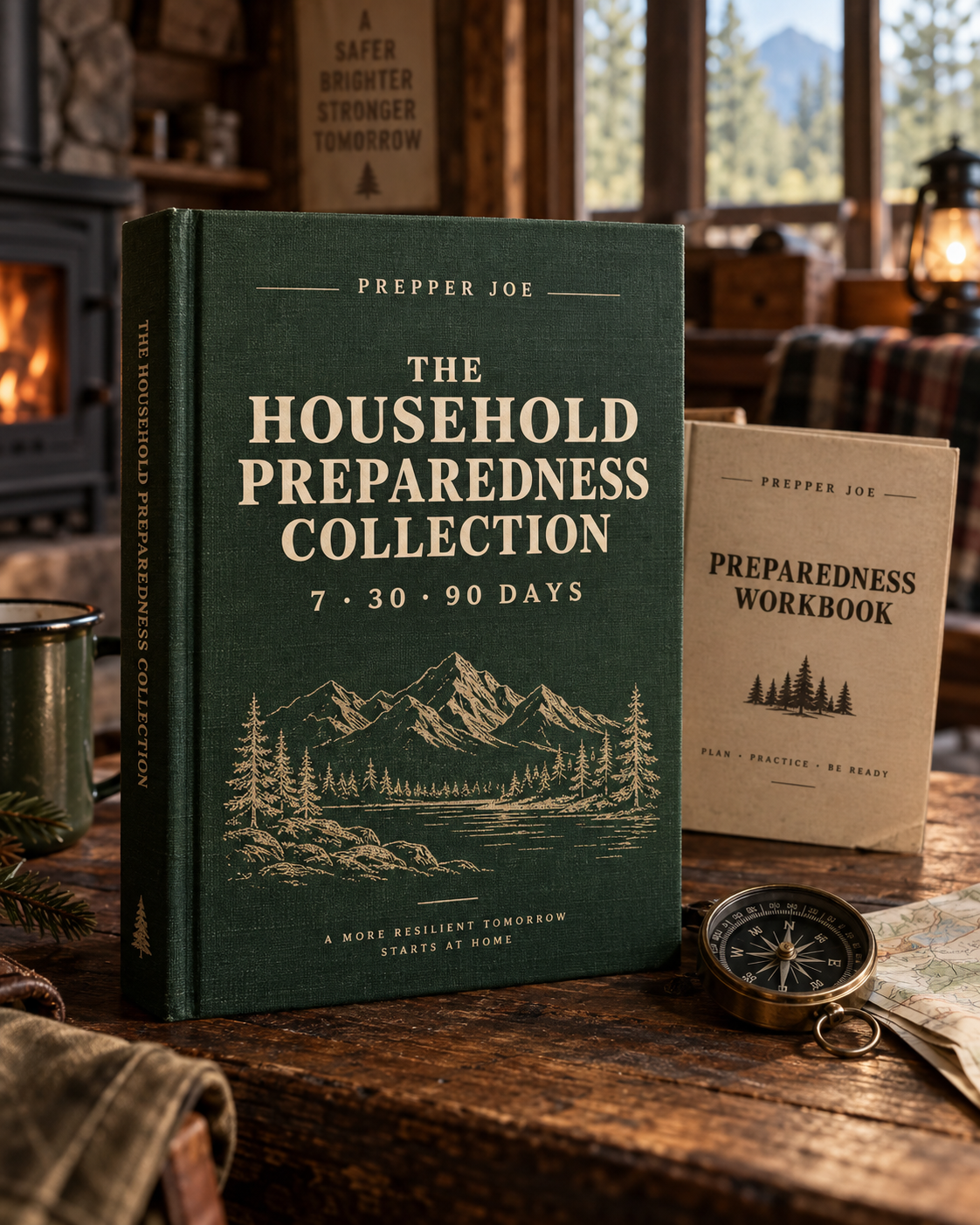 Proposed Prepper Joe ebook and workbook covers; digital products, not printed books